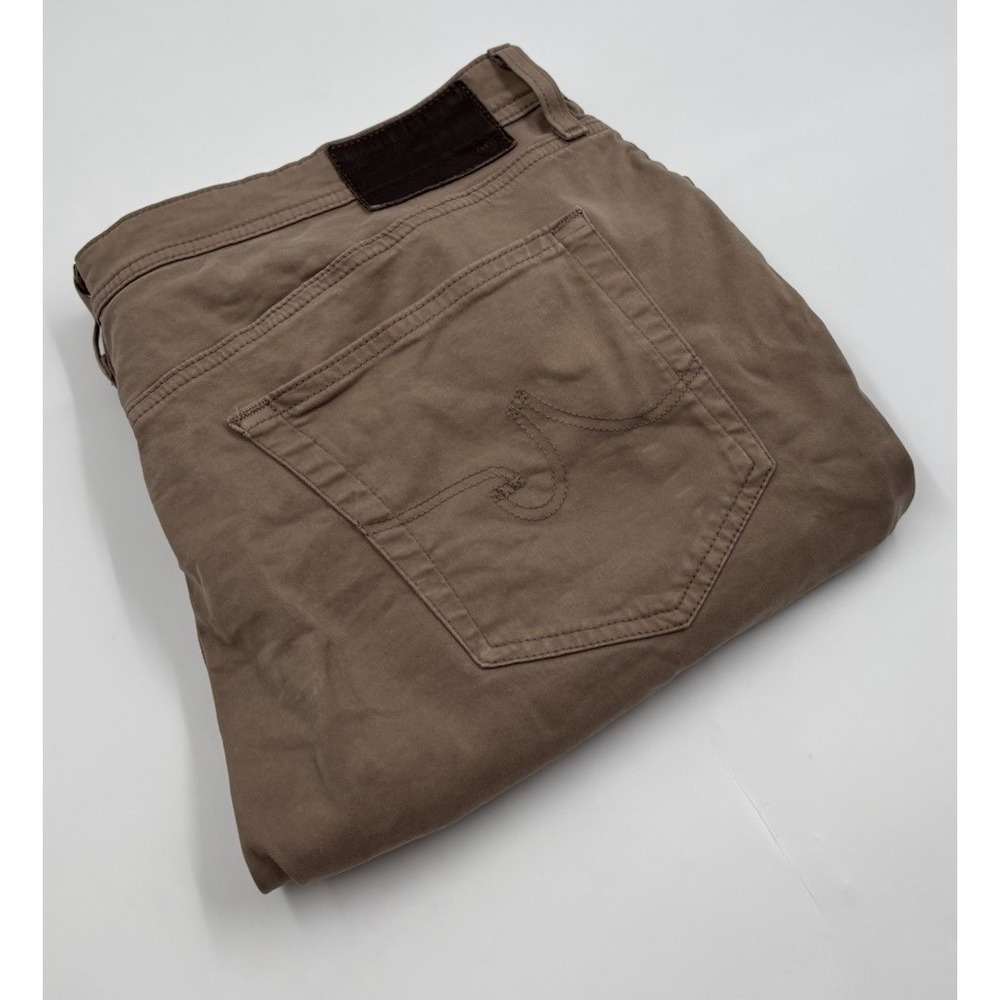 AG Adriano Goldschmid Men's Everett 38x32 Slim Straight Brown‎ Khaki Pants